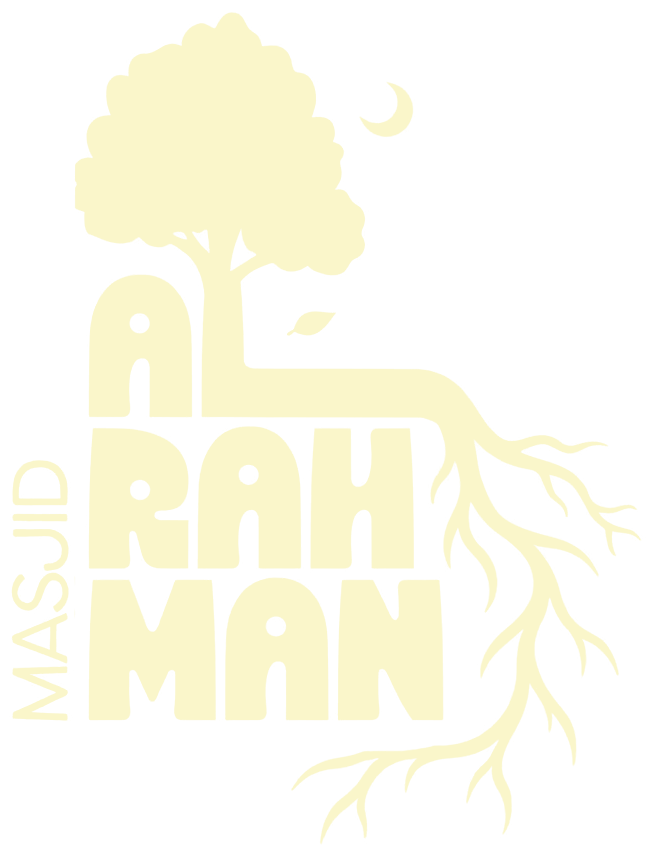 Masjid Al-Rahman logo — a tree rooted in the letters of the name